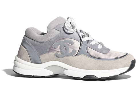 chanel sneakers grey and black|black chanel sneakers women.